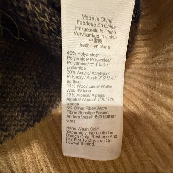 J. Crew Navy and Tan Checkered Cardigan NWT - Picture 5 of 5